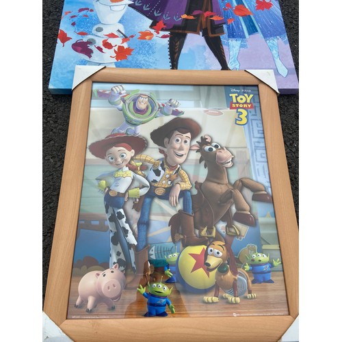 27 - LARGE FROZEN CANVAS AND TOY STORY PRINT