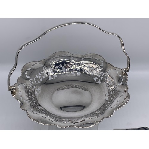 35 - 3 ORNATE SILVER PLATED SERVING DISH