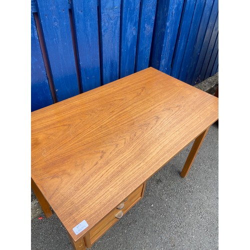 62 - TEAK 3 DRAWER DESK