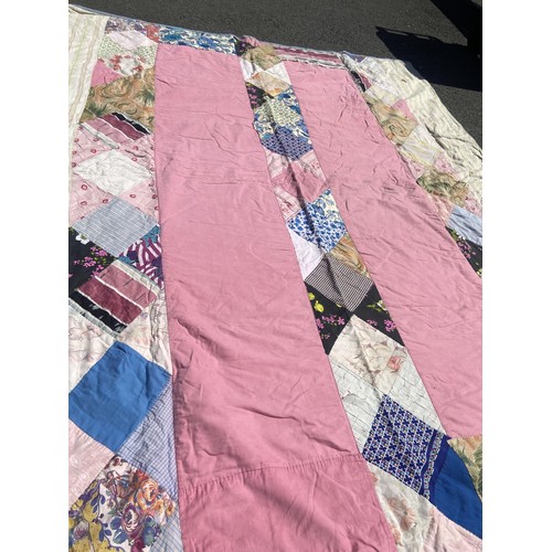 80A - A VERY OLD PATCHWORK QUILT