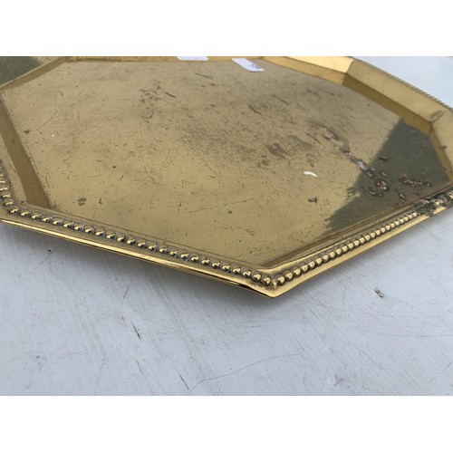 85 - ORNATE BRASS TRAY 18X13