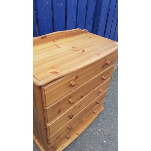 102 - A PINE 5 DRAWER CHEST