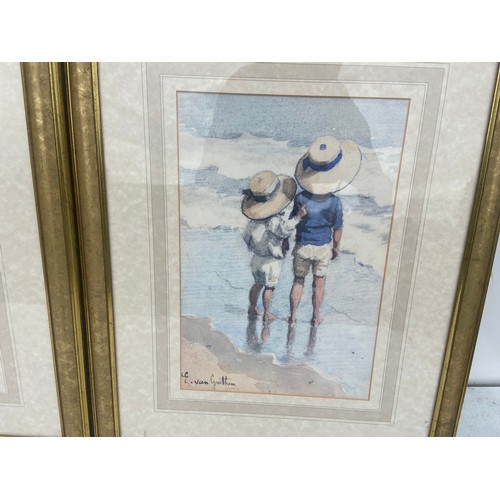 106 - A PAIR OF BEACH SCENE PRINTS 16X20