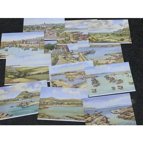 113 - SET OF 12 SAM McLARNON PRINTS ALL OF Co ANTRIM NORTH COAST EACH IS 15X11