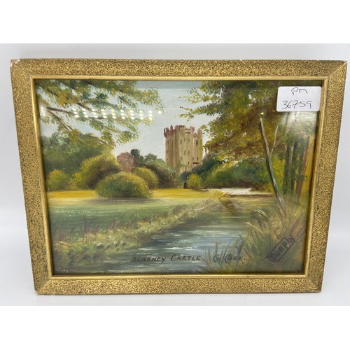 150 - AN UNSIGNED OIL ON BOARD OF NARROW WATER CASTLE WARRENPOINT 24X20