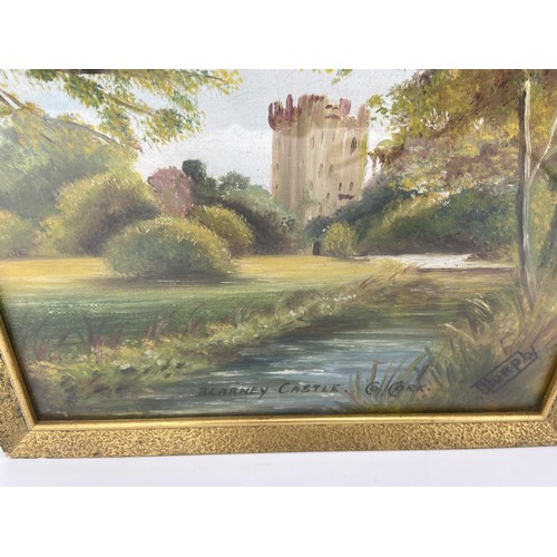 150 - AN UNSIGNED OIL ON BOARD OF NARROW WATER CASTLE WARRENPOINT 24X20