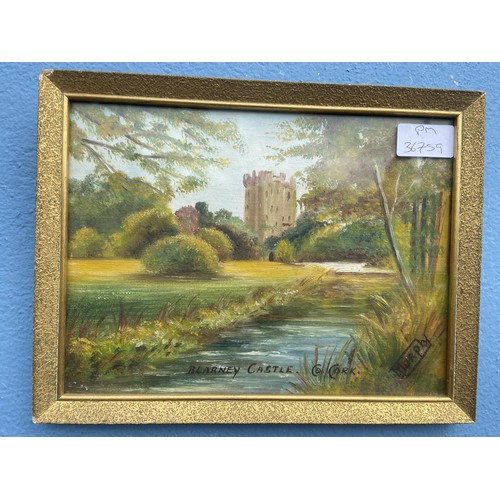 150 - AN UNSIGNED OIL ON BOARD OF NARROW WATER CASTLE WARRENPOINT 24X20