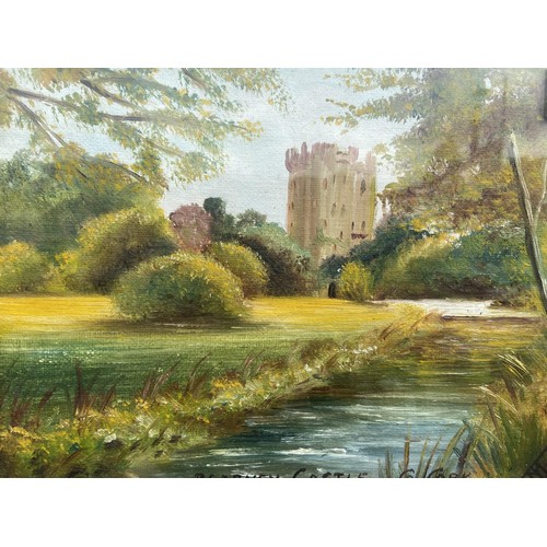 150 - AN UNSIGNED OIL ON BOARD OF NARROW WATER CASTLE WARRENPOINT 24X20