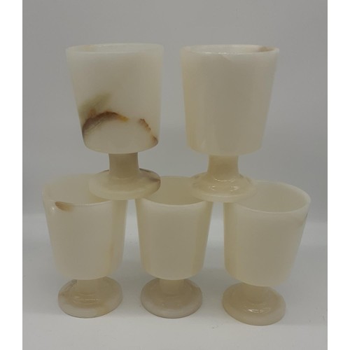 318 - 5 MARBLE TUMBLERS