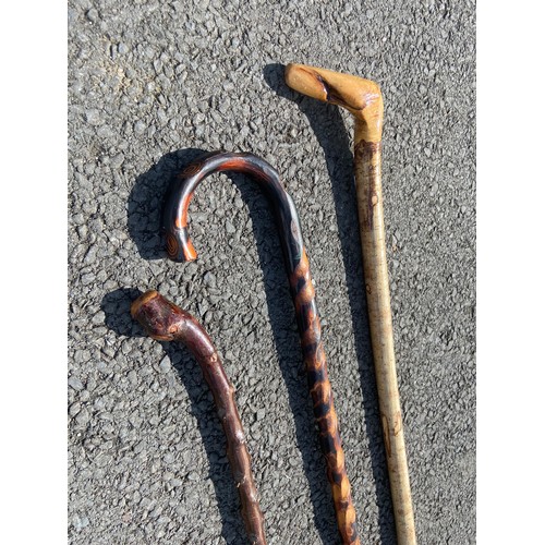 323 - 3 WALKING STICKS