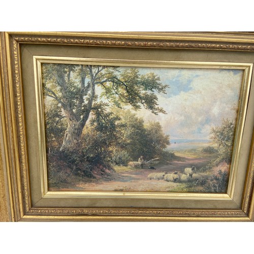 331 - 2 GILT FRAMED OILOGRAMES