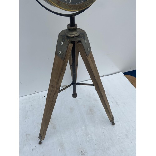 155 - A CLOCK ON A TRIPOD BASE