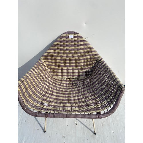 128 - RETRO RATTAN CHAIR