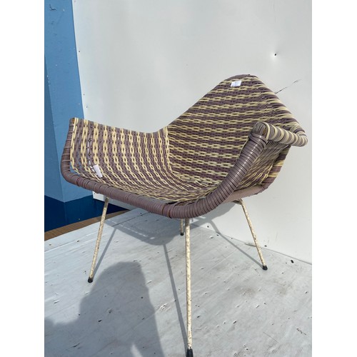 128 - RETRO RATTAN CHAIR