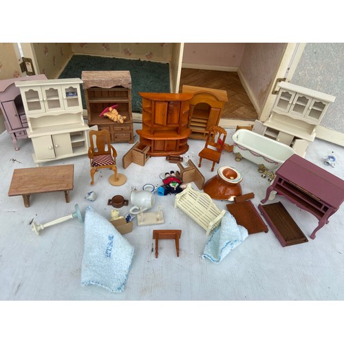 294 - LARGE DOLLS HOUSE AND ACCESSORIES