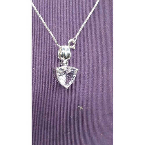 248 - A SILVER HEART SHAPED PENDANT ON SILVER CHAIN