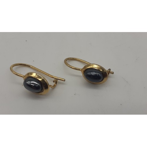 249 - GOLD COLOURED ARMATITE SET EARRINGS