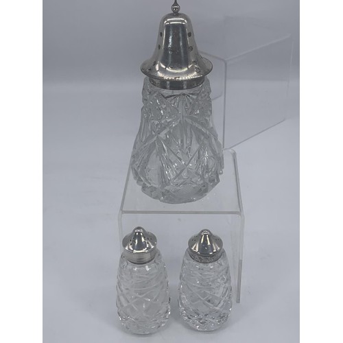 342 - ANTIQUE CUT GLASS CONDIMENTS