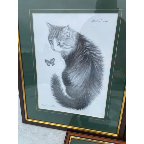 375 - 3 LIMITED EDITION CAT PRINTS