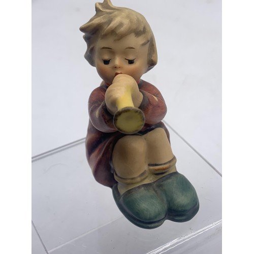 382 - SMALL GOEBEL CHERUB TRUMPET PLAYER