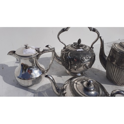 109 - A SELECTION OF EPNS TEAPOTS