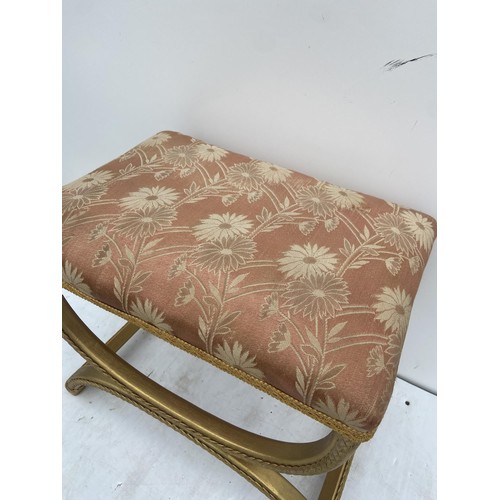 397 - A GILT X FRAME STOOL