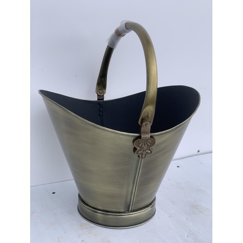 401 - A new BRONZE FINISHED COAL SCUTTLE WITH HANDLE