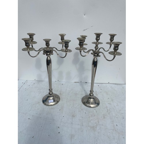 418 - PAIR OF EPNS CANDELABRAS 22IN