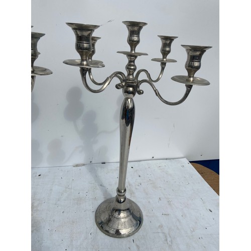 418 - PAIR OF EPNS CANDELABRAS 22IN