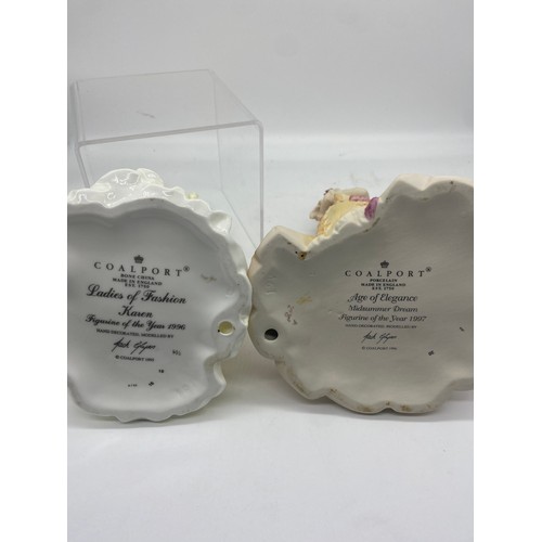 425 - 2 COALPORT FIGURENES (FIGURE OF THE YEAR ) 1996 AND 1997