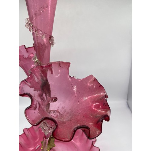 625 - RUBY GLASS EPERNAGE (DAMAGED)