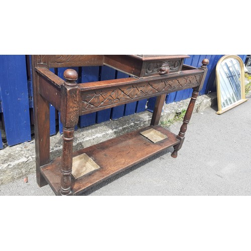 470 - A HEAVILY CARVED VICTORIAN HALLSTAND