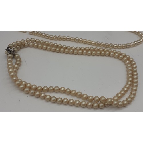 487 - 2 PEARL NECKLACE