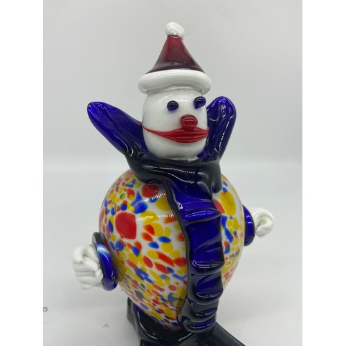 492 - MORANO GLASS CLOWN 7IN