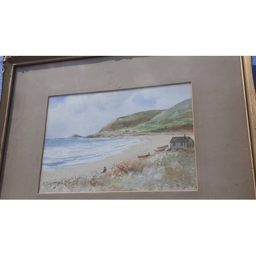 531 - A WATER COLOUR OF BALLYGALLY HEIGHTS SIGNED M mcGOVERN 18X15