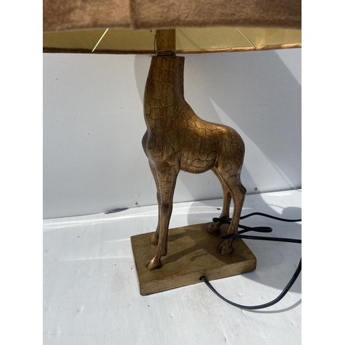 449 - A NEW GIRAFFE TABLE LAMP WITH NEW SHADE