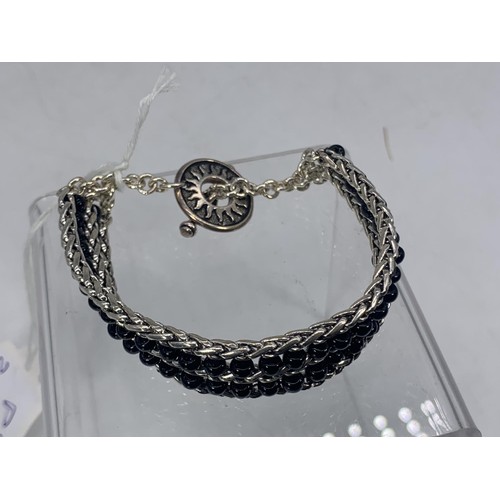 507 - ETHNIC BLACK BEADED BRACELET