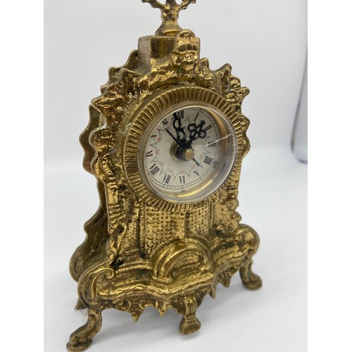 578 - BRASS CLOCK 8IN