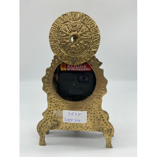 578 - BRASS CLOCK 8IN