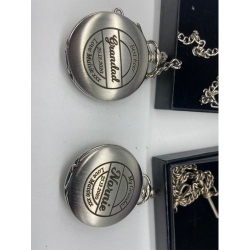 580 - 2 BOXED POCKET WATCHES