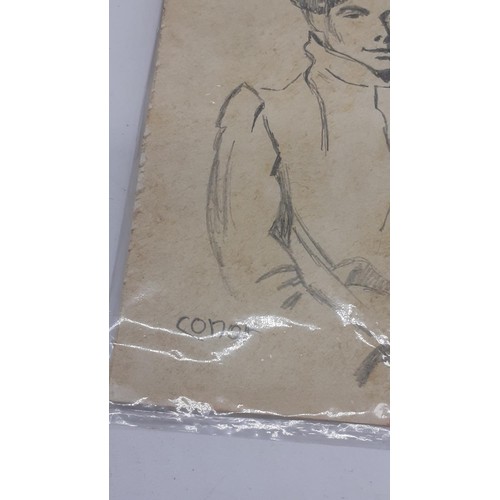 738 - A PENCIL DRAWING SIGNED CONOR 1907 5 X 7IN