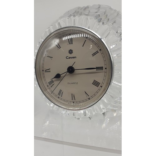 740 - A CAVAN CRYSTAL CLOCK