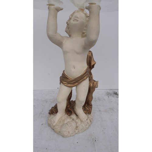 586 - CHERUB LAMP TABLE