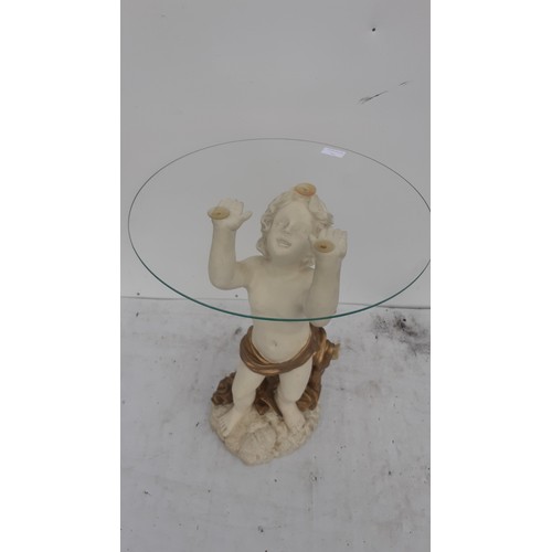 586 - CHERUB LAMP TABLE