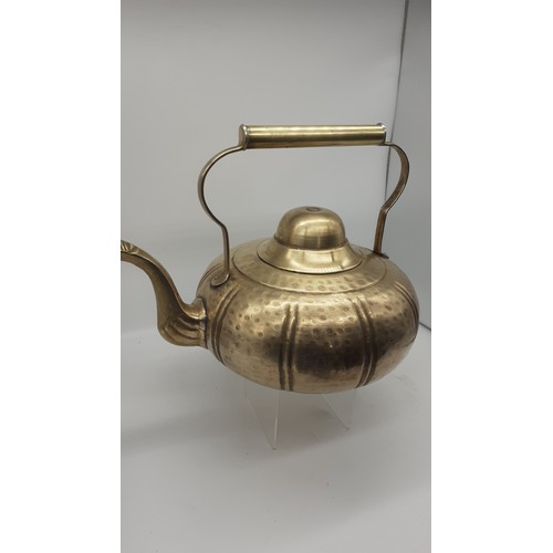 594 - LARGE BRASS KETTLE