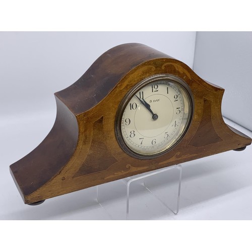 595 - INLAID MANTLE CLOCK