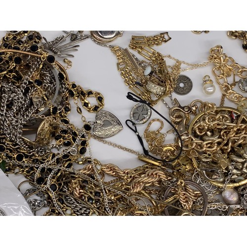 726 - LARGE BOX OF ASSORTED COSTUME JEWELLERY