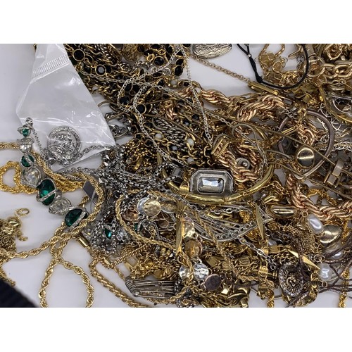 726 - LARGE BOX OF ASSORTED COSTUME JEWELLERY