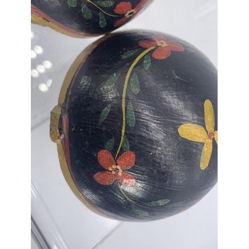 730 - A HAND PAINTED ETHNIC BALL