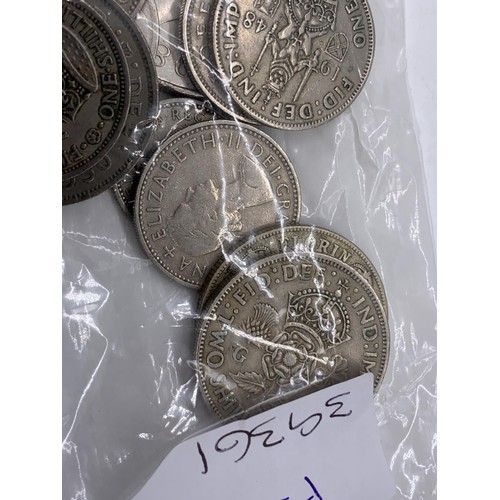 238 - A LOT TO CONSIST OF 3 £5 COINS SHILLINGS ETC